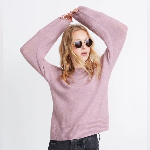 Madewell Sweaters - MADEWELL Payton Pullover Sweater in Coziest Yarn Heather Lilac Size Large Wool